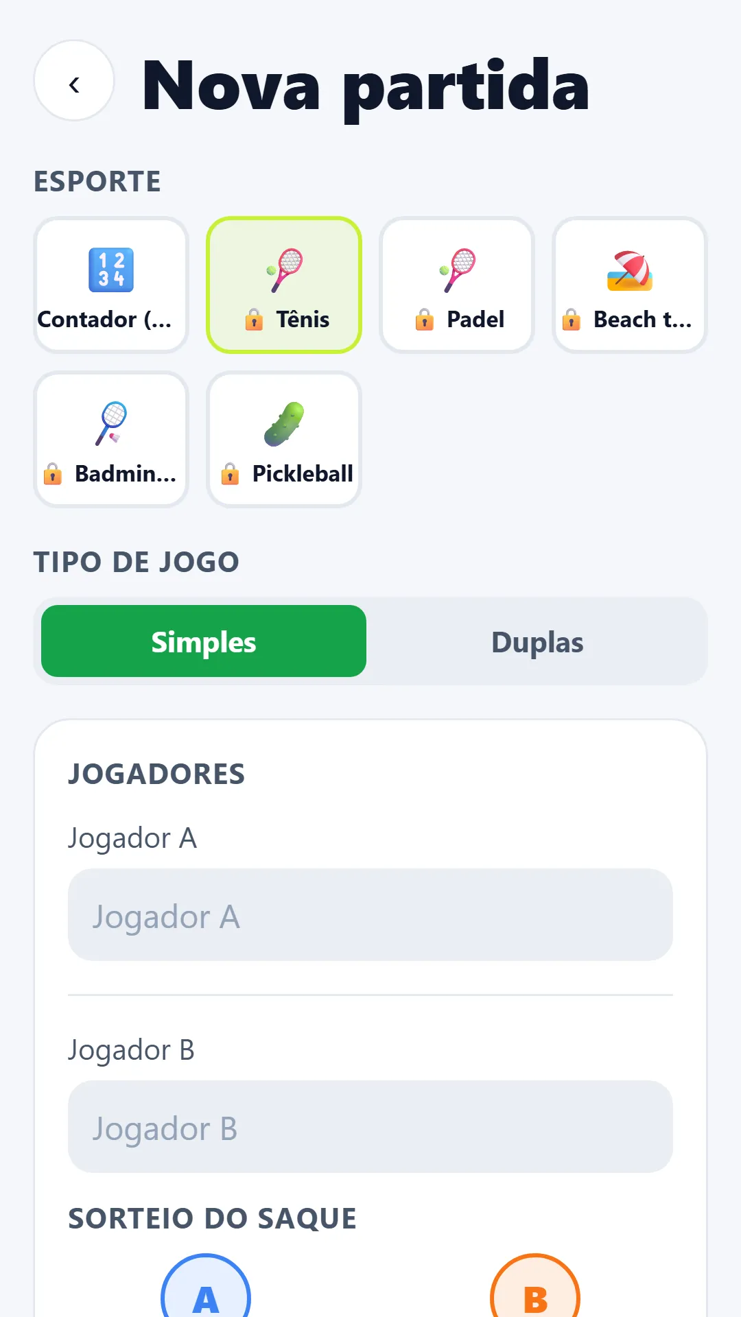 ScoreMode — Monte o jogo